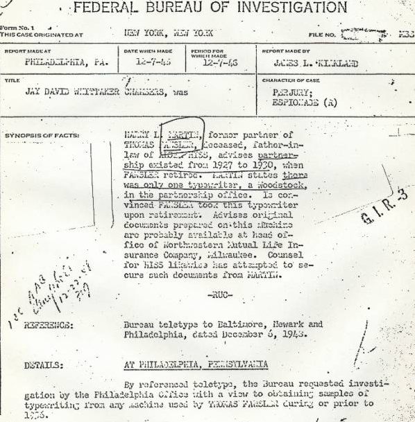 FBI interview with Harry Martin 1/2