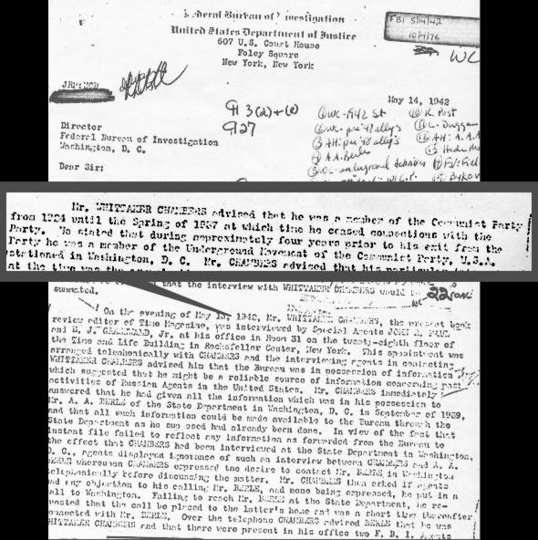 FBI Notes Chambers 1942